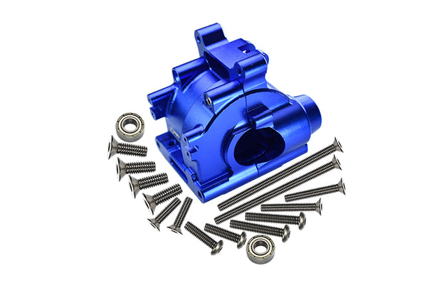 Losi 1:10 Lasernut U4 Tenacity LOS03028 / Tenacity DB Pro LOS03027V2 Upgrade Parts Aluminum Rear Gear Box - 18Pc Set Blue