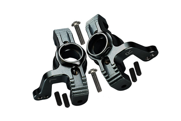 Losi 1:10 Lasernut U4 Tenacity LOS03028 / Tenacity DB Pro LOS03027V2 Upgrade Parts Aluminum Front Knuckle Arms - 8Pc Set Gray Silver