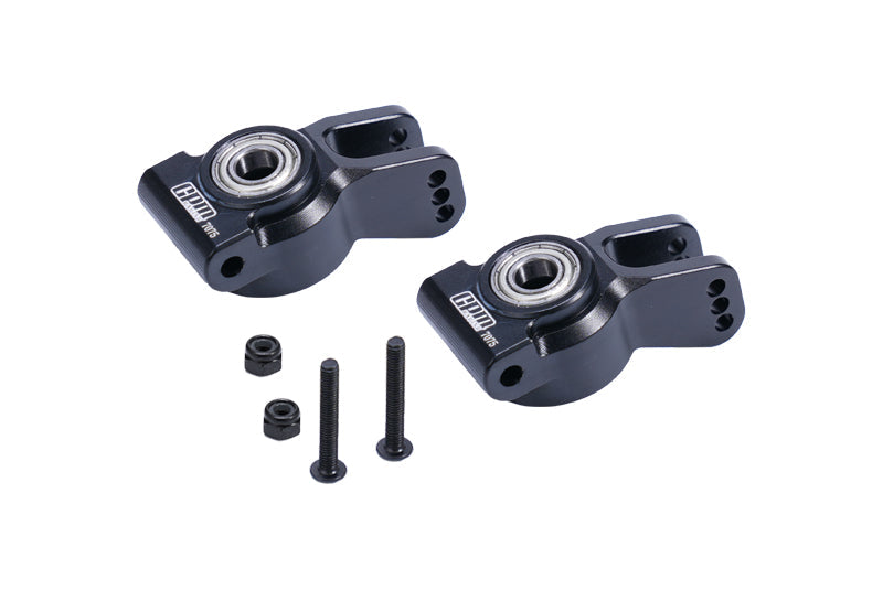 Aluminum 7075 Rear Hub Set (Larger Inner Bearings) For Losi 1/10 Lasernut U4 Tenacity LOS03028 Upgrade Parts - Black