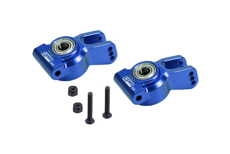 Aluminum 7075 Rear Hub Set (Larger Inner Bearings) For Losi 1/10 Lasernut U4 Tenacity LOS03028 Upgrade Parts - Blue