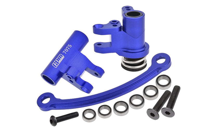 Aluminum 7075 Steering Bellcrank Set For Losi 1:10 Lasernut U4 Tenacity LOS03028 / Tenacity DB Pro LOS03027V2 Upgrades - Blue