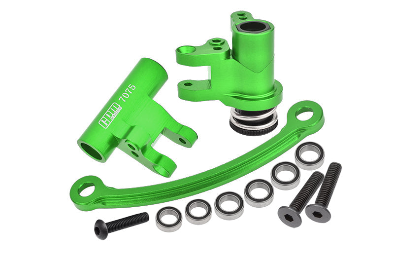 Aluminum 7075 Steering Bellcrank Set For Losi 1:10 Lasernut U4 Tenacity LOS03028 / Tenacity DB Pro LOS03027V2 Upgrades - Green