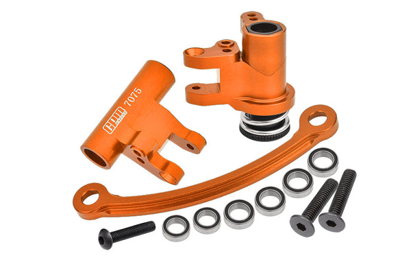 Aluminum 7075 Steering Bellcrank Set For Losi 1:10 Lasernut U4 Tenacity LOS03028 / Tenacity DB Pro LOS03027V2 Upgrades - Orange
