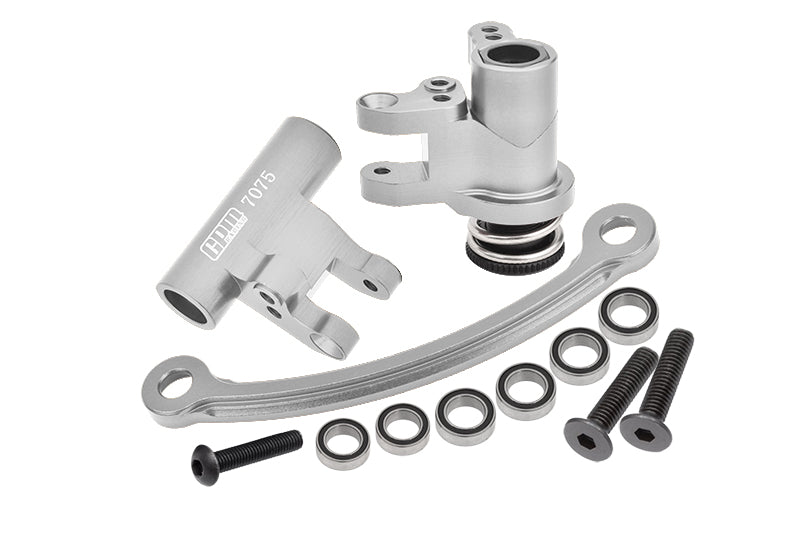 Aluminum 7075 Steering Bellcrank Set For Losi 1:10 Lasernut U4 Tenacity LOS03028 / Tenacity DB Pro LOS03027V2 Upgrades - Silver