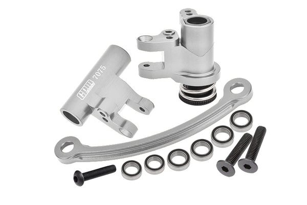 Aluminum 7075 Steering Bellcrank Set For Losi 1:10 Lasernut U4 Tenacity LOS03028 / Tenacity DB Pro LOS03027V2 Upgrades - Silver