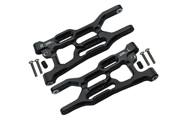 Losi 1:10 Lasernut U4 Tenacity LOS03028 / Tenacity DB Pro LOS03027V2 Upgrade Parts Aluminum Rear Lower Arms - 8Pc Set Black