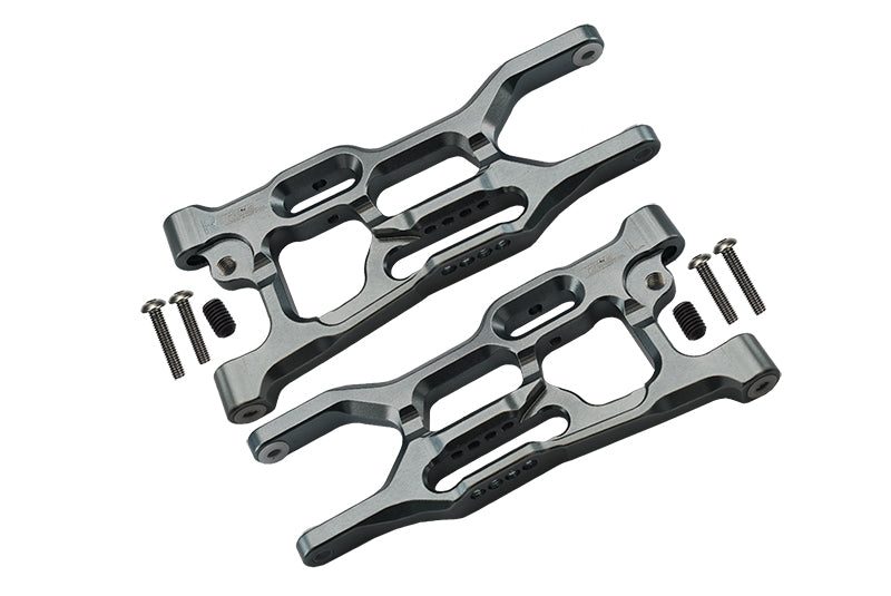 Losi 1:10 Lasernut U4 Tenacity LOS03028 / Tenacity DB Pro LOS03027V2 Upgrade Parts Aluminum Rear Lower Arms - 8Pc Set Gray Silver