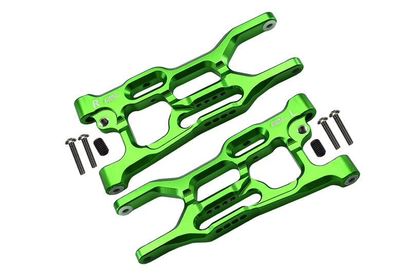 Losi 1:10 Lasernut U4 Tenacity LOS03028 / Tenacity DB Pro LOS03027V2 Upgrade Parts Aluminum Rear Lower Arms - 8Pc Set Green