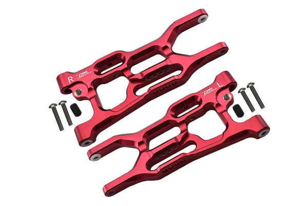 Losi 1:10 Lasernut U4 Tenacity LOS03028 / Tenacity DB Pro LOS03027V2 Upgrade Parts Aluminum Rear Lower Arms - 8Pc Set Red