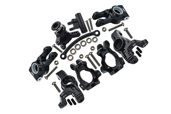 Losi 1/10 Lasernut U4 Tenacity LOS03028 Aluminum Upgrade Combo Set A (Front C-Hubs + Front & Rear Knuckle Arms + Steering Assembly) - Black