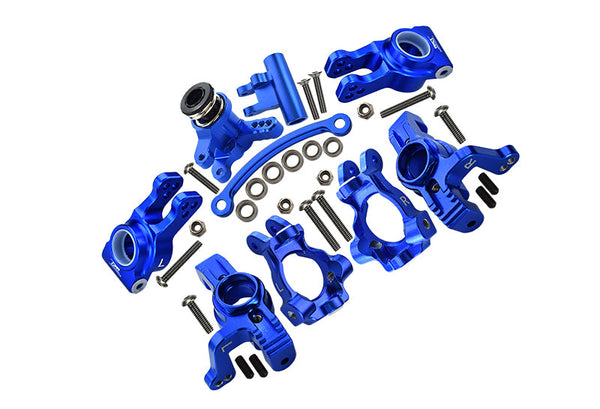 Losi 1/10 Lasernut U4 Tenacity LOS03028 Aluminum Upgrade Combo Set A (Front C-Hubs + Front & Rear Knuckle Arms + Steering Assembly) - Blue
