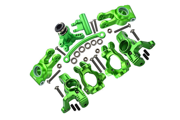 Losi 1/10 Lasernut U4 Tenacity LOS03028 Aluminum Upgrade Combo Set A (Front C-Hubs + Front & Rear Knuckle Arms + Steering Assembly) - Green