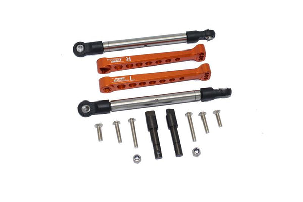 Losi 1/10 Lasernut U4 Tenacity LOS03028 Aluminum Rear Sway Bar & Stainless Steel Linkage - 12Pc Set Orange