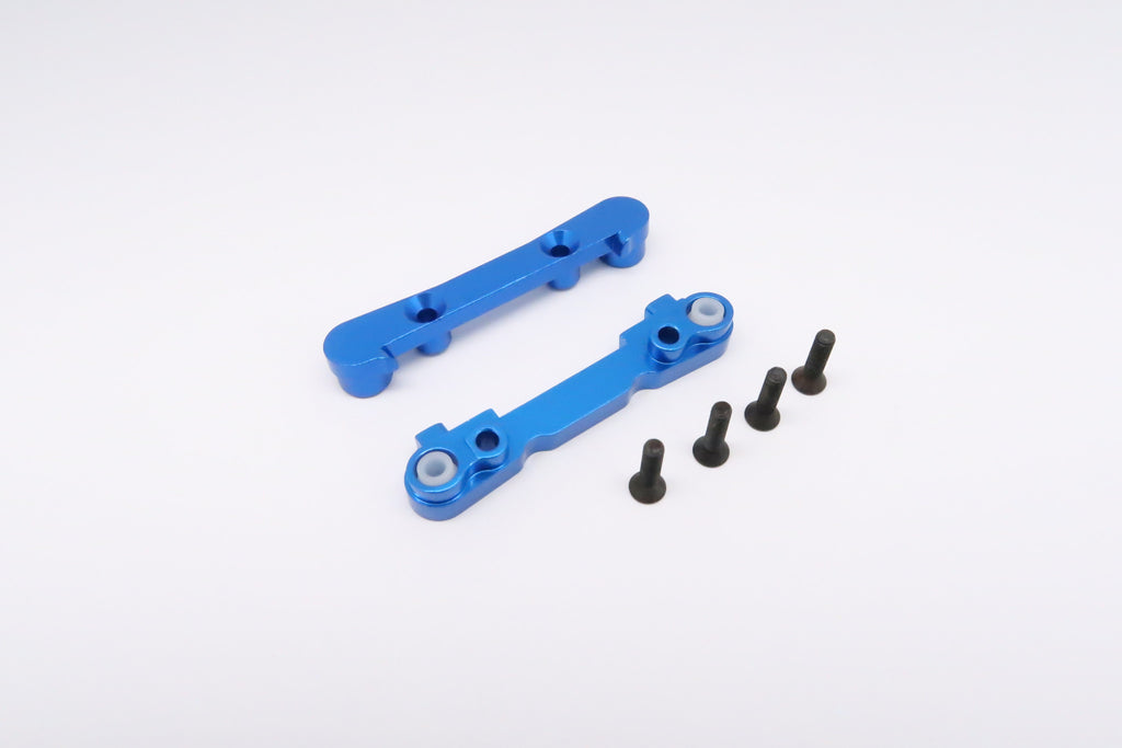 Team Losi Mini 8ight & 8ight-T Aluminum Front Suspension Mount - 2Pcs Blue