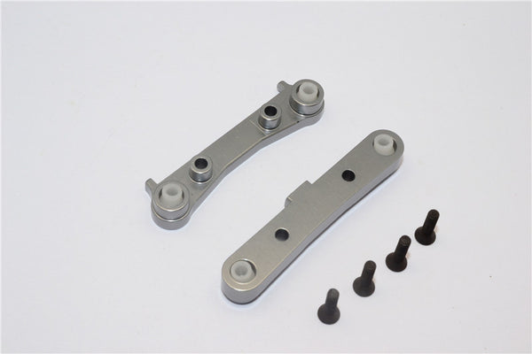 Team Losi Mini 8ight & 8ight-T Aluminum Rear Suspension Mount - 2Pcs Gray Silver