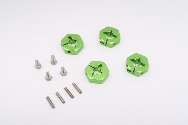 Team Losi Mini 8ight Aluminum Hex Adapter - 4 Pcs Set Green