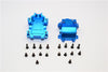 Team Losi Mini 8ight & 8ight-T Aluminum Front Gear Box - 2Pcs Set Blue