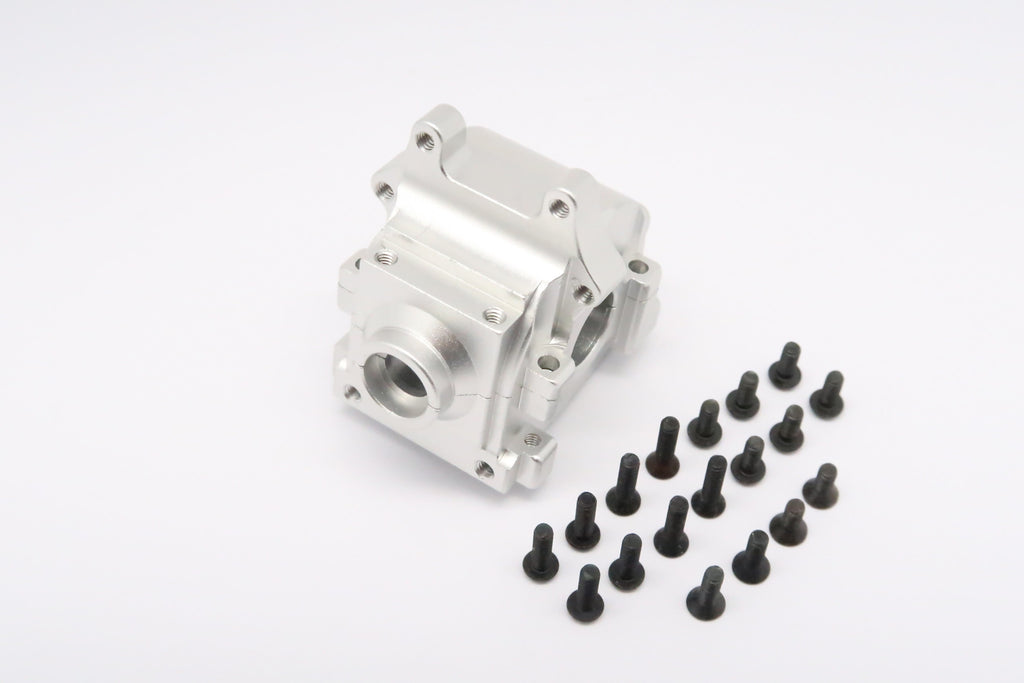 Team Losi Mini 8ight & 8ight-T Aluminum Front Gear Box - 2Pcs Set Silver
