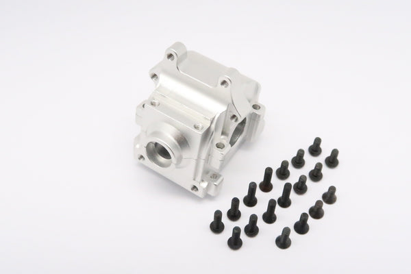 Team Losi Mini 8ight & 8ight-T Aluminum Front Gear Box - 2Pcs Set Silver