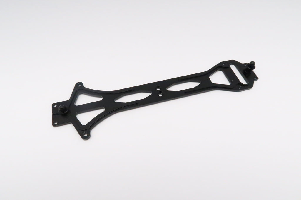 Team Losi Mini 8ight Aluminum Upper Deck With Posts - 3Pcs Black