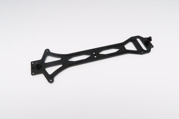 Team Losi Mini 8ight Aluminum Upper Deck With Posts - 3Pcs Black