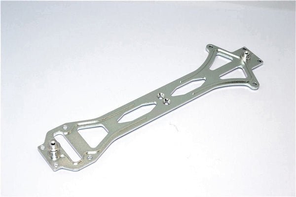 Team Losi Mini 8ight Aluminum Upper Deck With Posts - 3Pcs Gray Silver