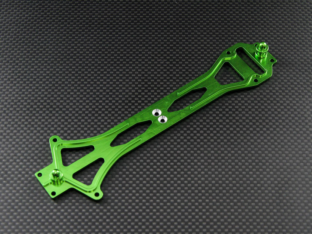 Team Losi Mini 8ight Aluminum Upper Deck With Posts - 3Pcs Green