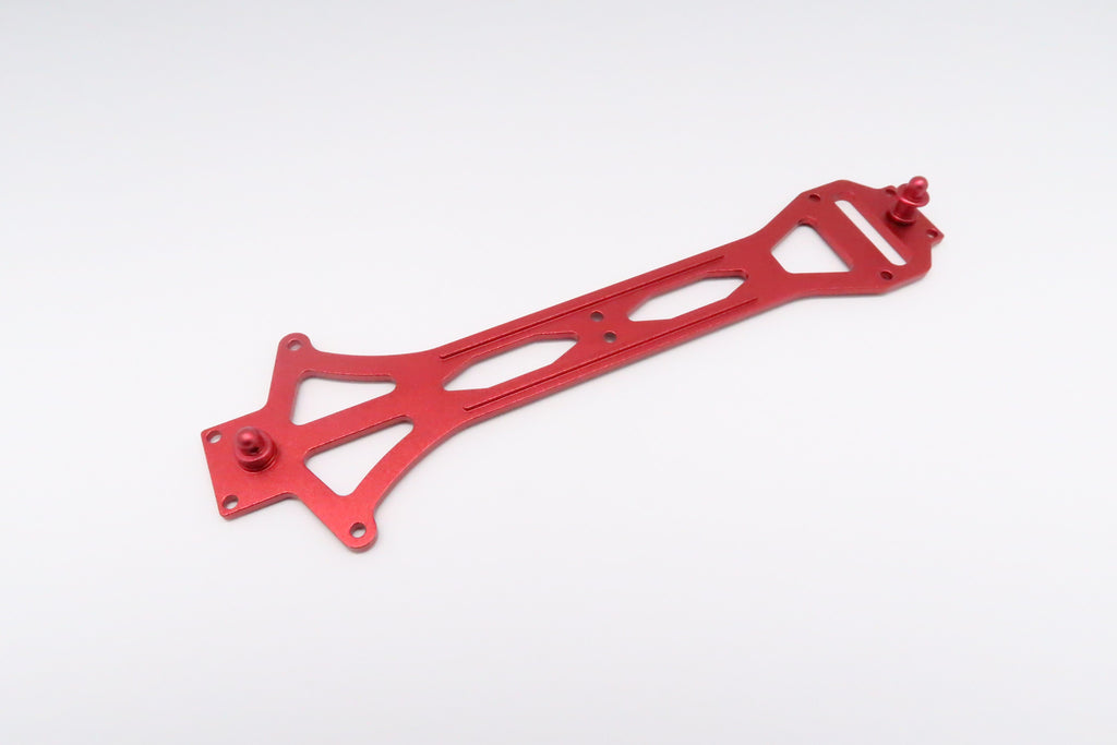 Team Losi Mini 8ight Aluminum Upper Deck With Posts - 3Pcs Red