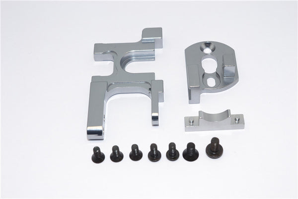 Team Losi Mini 8ight & 8ight-T Aluminum Motor Heat Sink Mount - 1 Set Gray Silver