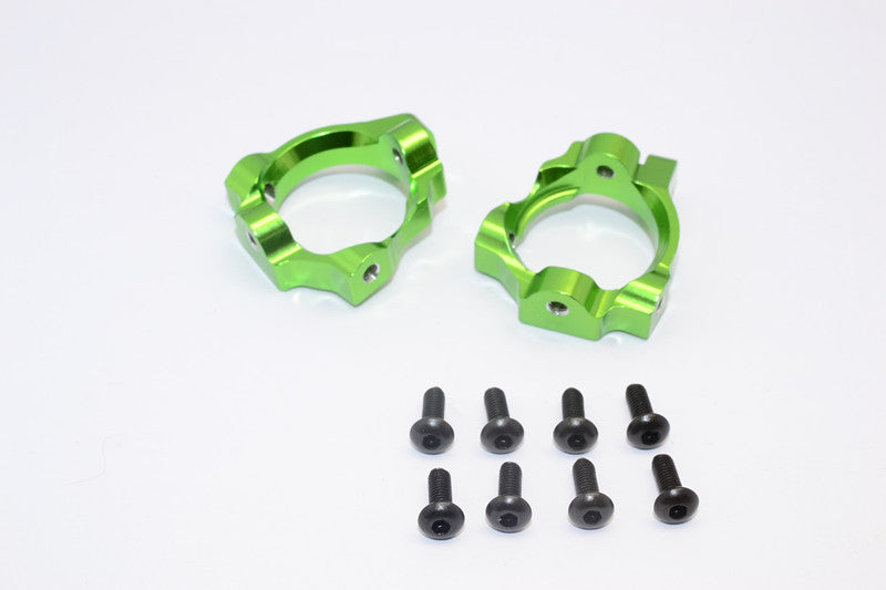 Team Losi Mini 8ight & 8ight-T Aluminum Front C-Hub - 1Pr Set Green