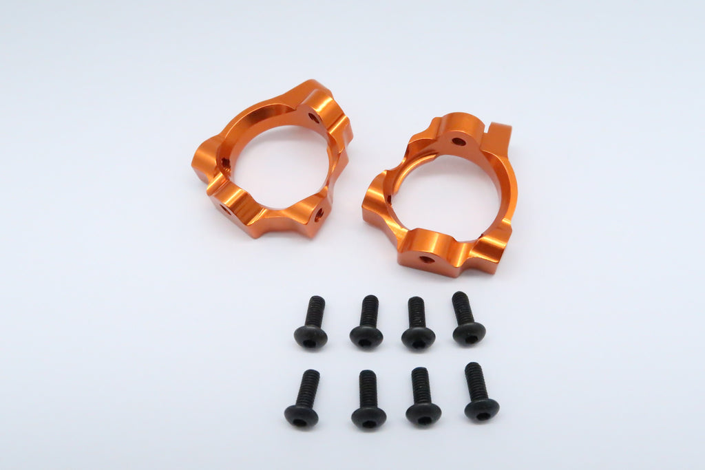 Team Losi Mini 8ight & 8ight-T Aluminum Front C-Hub - 1Pr Set Orange