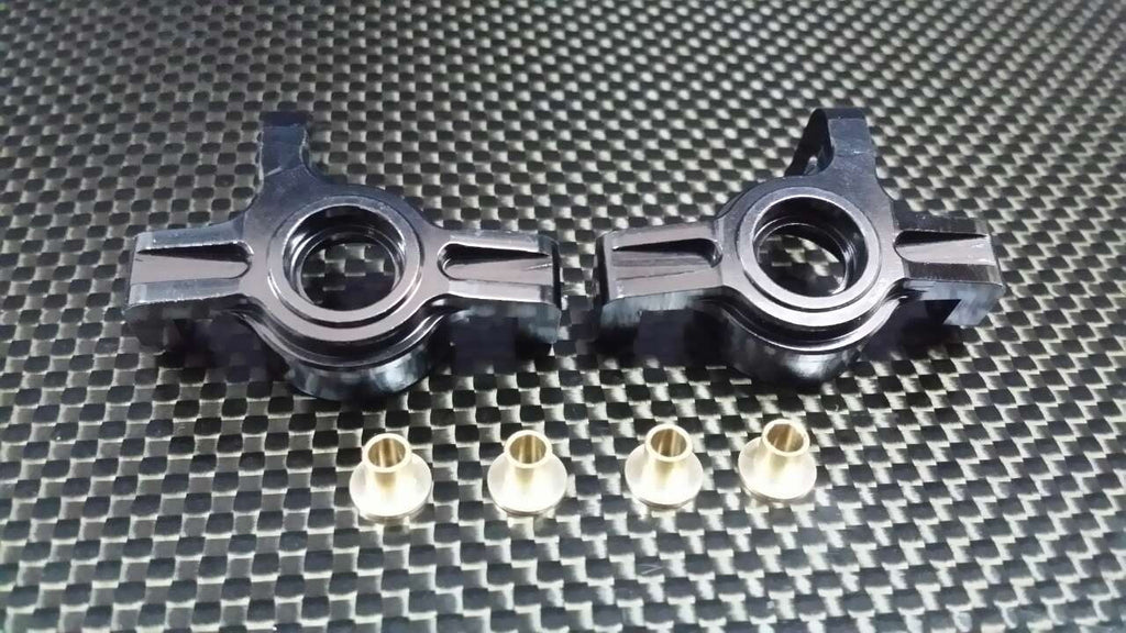 Team Losi Mini 8ight & 8ight-T Aluminum Front Knuckle Arm - 1Pr Set Black