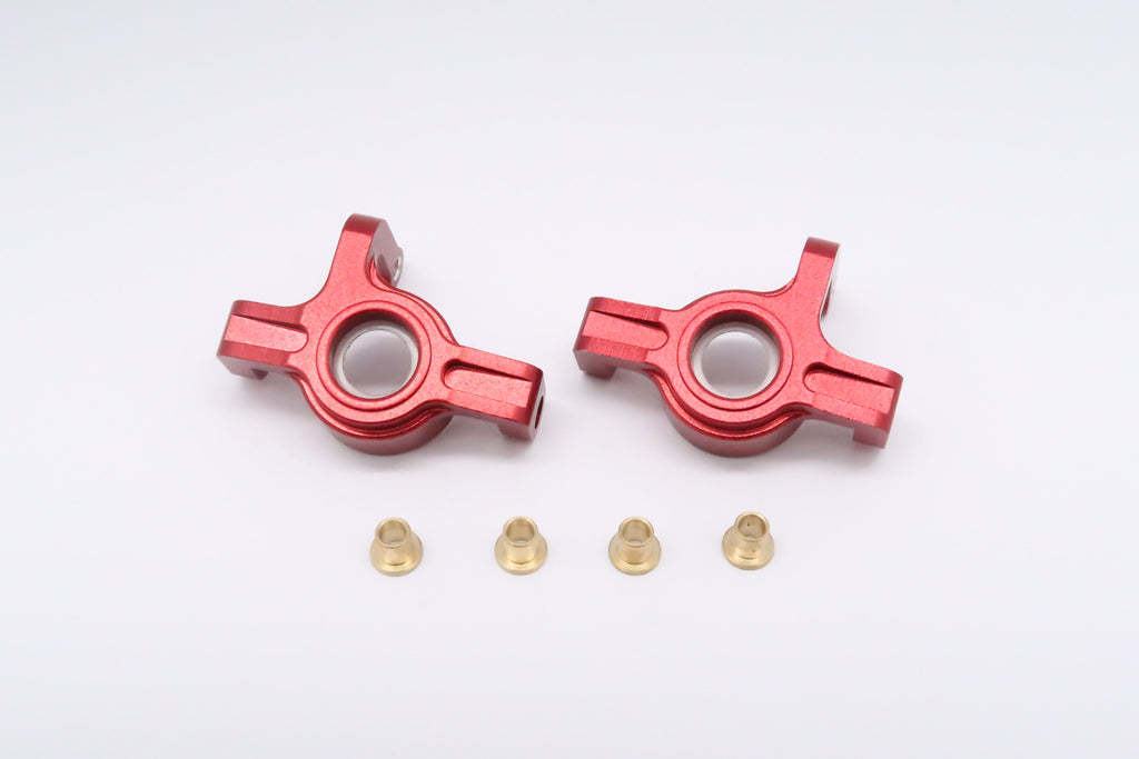 Team Losi Mini 8ight & 8ight-T Aluminum Front Knuckle Arm - 1Pr Set Red