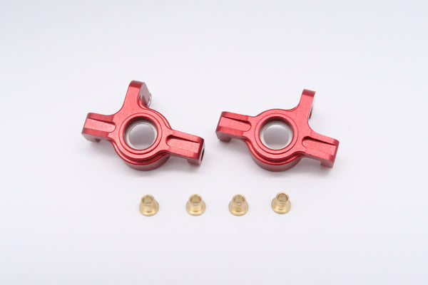 Team Losi Mini 8ight & 8ight-T Aluminum Front Knuckle Arm - 1Pr Set Red