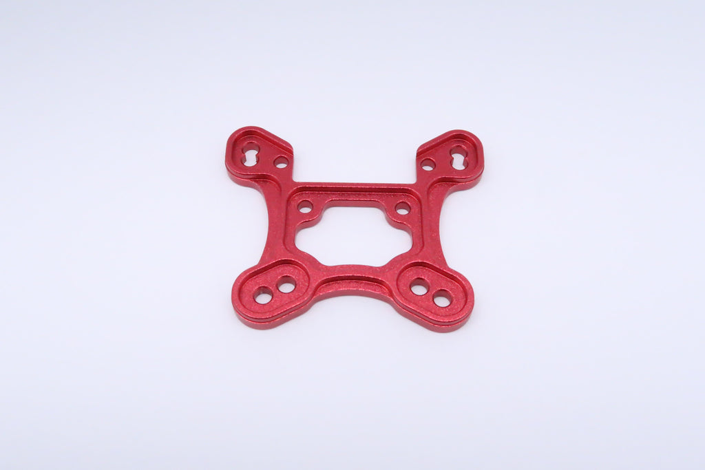 Team Losi Mini 8ight Aluminum Front Shock Tower (Thicker) - 1Pc Set Red