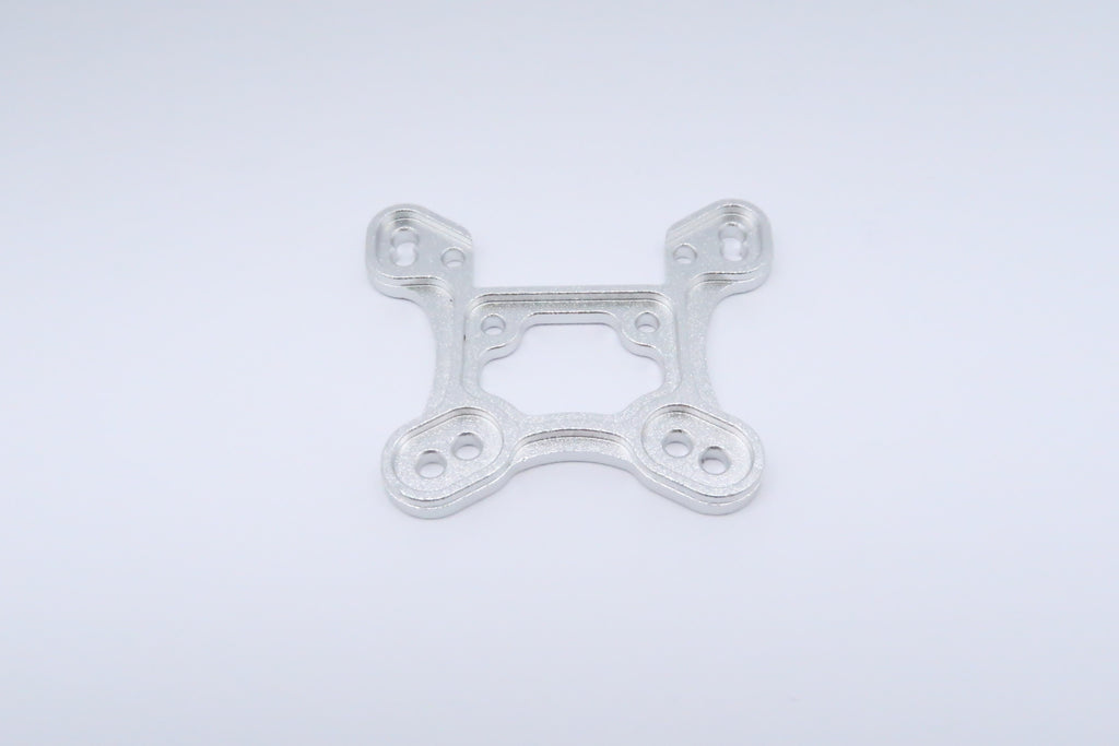 Team Losi Mini 8ight Aluminum Front Shock Tower (Thicker) - 1Pc Set Silver