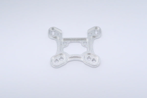 Team Losi Mini 8ight Aluminum Front Shock Tower (Thicker) - 1Pc Set Silver