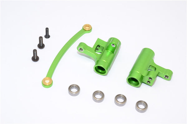 Team Losi Mini 8ight Aluminum Steering Assembly With Bearings - 3Pcs Set Green