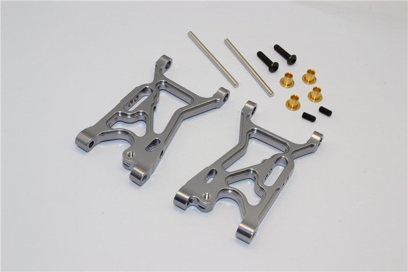Team Losi Mini 8ight Aluminum Front Suspension Arm - 1Pr Set Gray Silver