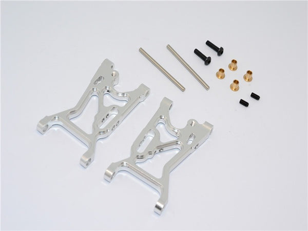 Team Losi Mini 8ight Aluminum Front Suspension Arm - 1Pr Set Silver