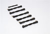 Team Losi Mini 8ight Aluminum Tie Rod With Plastic Black Ball Ends - 7Pcs Set Black