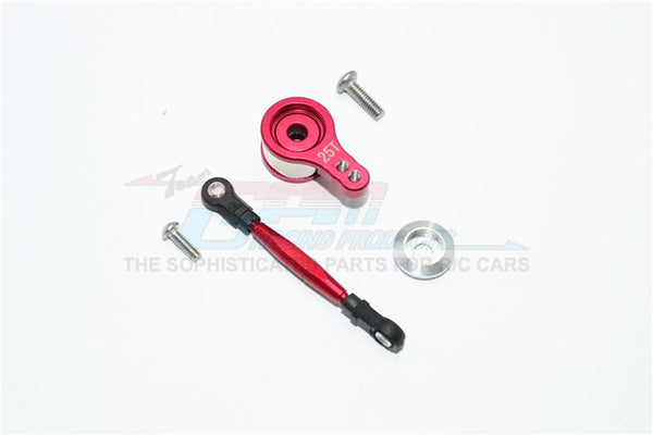 Team Losi Mini 8ight Buggy Aluminum Servo Saver With Steering Link - 1 Set Red