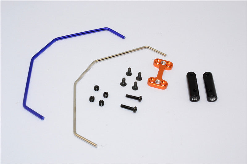 Team Losi Mini 8ight Aluminum + Hard Steel Rear Anti-Roll Bar - 1 Set Orange