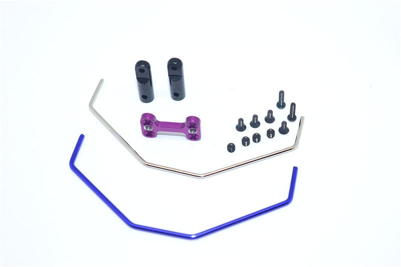Team Losi Mini 8ight Aluminum + Hard Steel Rear Anti-Roll Bar - 1 Set Purple