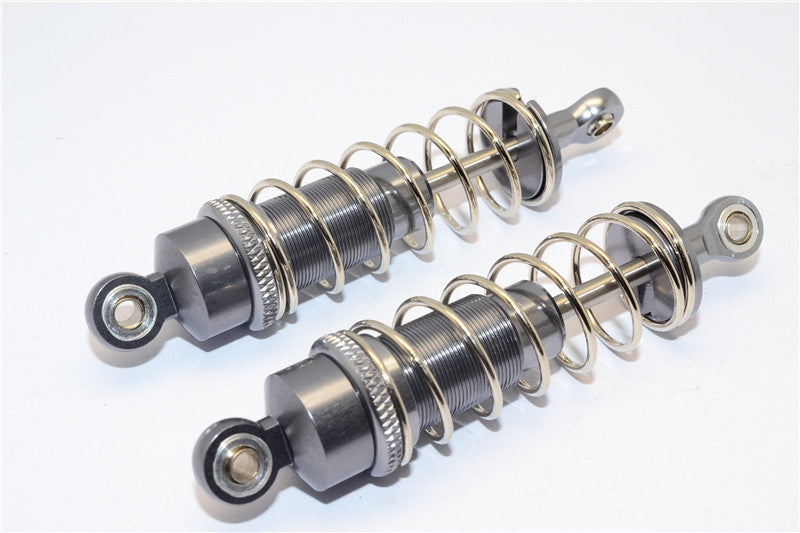 Team Losi Mini 8ight Aluminum Front Adjustable Spring Damper - 1Pr Gray Silver