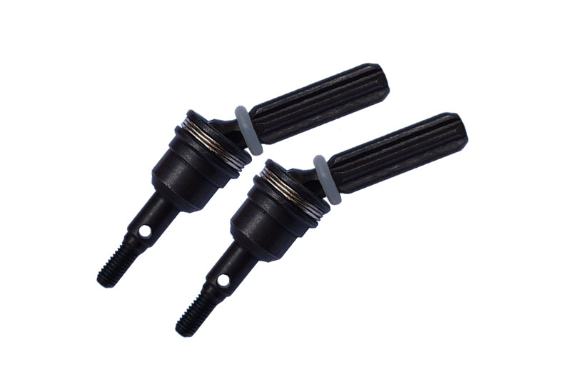 Steel Joint For GPM Optional CVD Drive Shaft Item# MAB108FRS For ARRMA 1/10 Big Rock Crew Cab 4X4 AR102711 - 2Pc Set Black