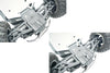 Arrma Big Rock Crew Cab 4X4 BLX Stainless Steel Skid Plates For Front, Center, Rear Chassis (Laser Version) - 24Pc Set