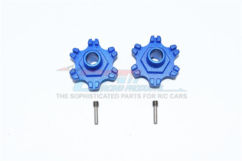 Arrma LIMITLESS All-Road Speed Bash Aluminum Wheel Hex (+6mm) - 2Pc Set Blue