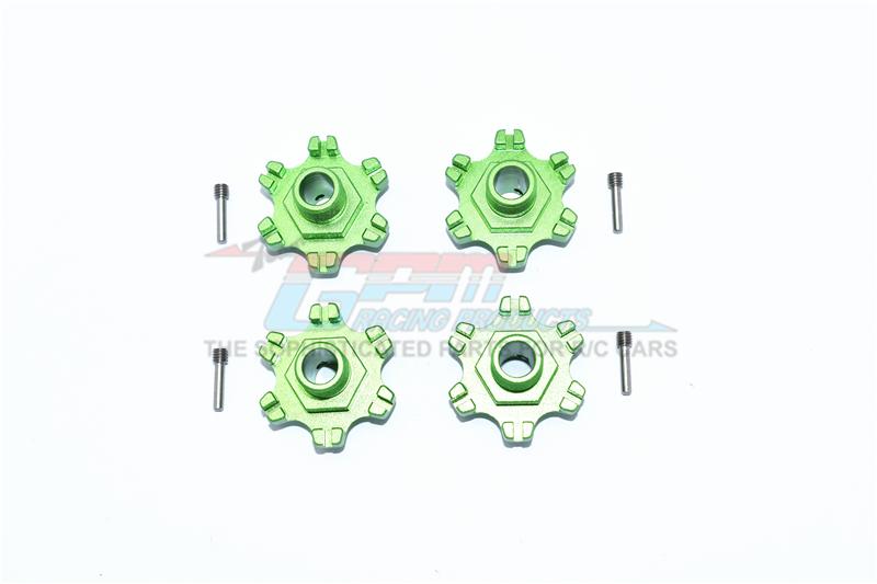 Arrma LIMITLESS All-Road Speed Bash Aluminum Wheel Hex (+6mm) - 4Pc Set Green