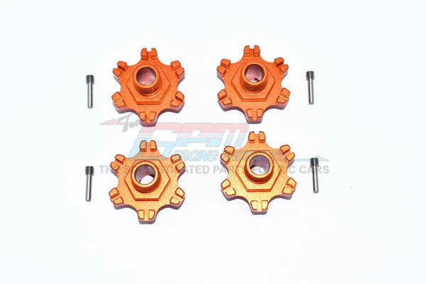 Arrma LIMITLESS All-Road Speed Bash Aluminum Wheel Hex (+6mm) - 4Pc Set Orange